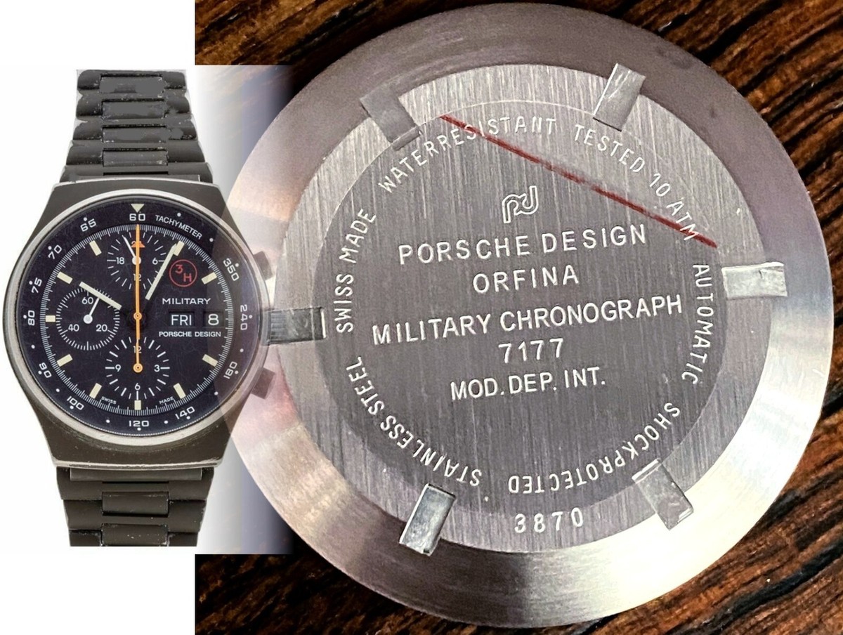 PORSCHE DESIGN ORFINA Military Chronograph CASE BACK 7177