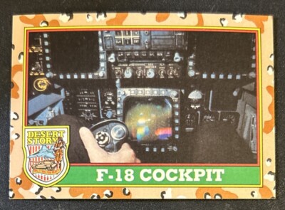 1991 Topps Desert Storm Series 1  F-18 Cockpit  Card #64