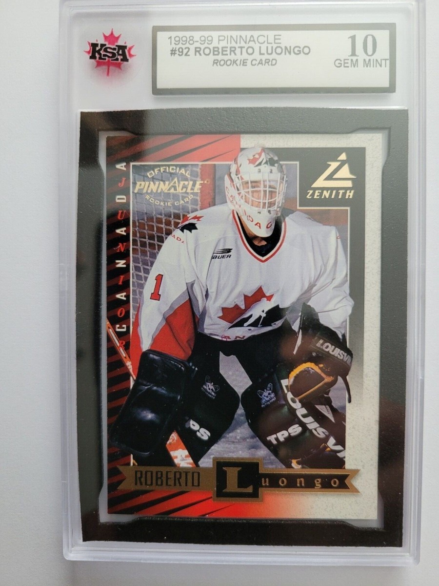Roberto Luongo 1998-99 Pinnacle Zenith Rookie Hockey Card