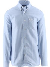 BNWT Fred Perry M2700 Oxford Shirt Long Sleeve RRP £90 *LIGHT BLUE M or XL*