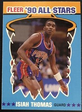 Isiah Thomas 1990-91 Fleer #6 All Stars Detroit Pistons Insert Basketball Card