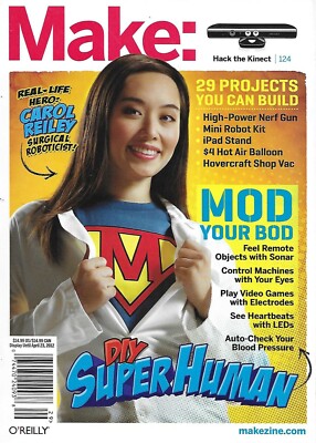 Make Magazine DIY Super Human Nerf Gun Mini Robot Kit iPad Stand Kinect Vac 2012