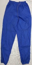 Gray Tag Nike Track Pants 90s Vintage Nylon Blue Size S