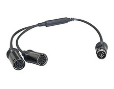 A4A MBUS 8Pin One Male To Two Female Y Cable Full Pins Car Audio Cable