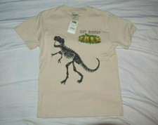 T-REX Boys 3-D dinosaur skeleton tee with screen print tee size S / Size 6-7 NWT