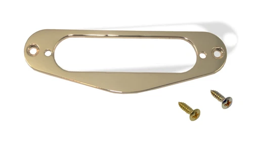Single Coil Trim Ring Cover Flat 1/8 inch Gold Metal 081116GD