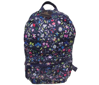 New Cynthia Rowley BP-1219 Wild Flowers Backpack Navy Blue  display picture 1
