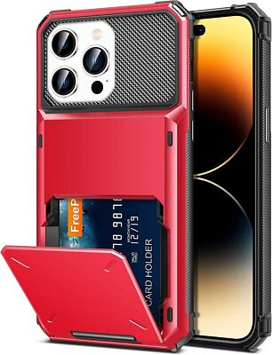 Flip Card Slot Wallet Hard Case For iPhone 15 Pro Max 14 Plus 13 12 11 XS 876 SE