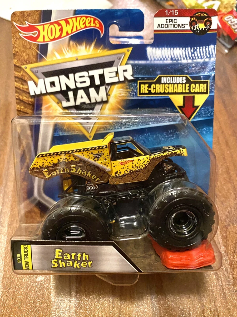 Hot Wheels MONSTER JAM Truck 2018 Earth Shaker Epic Additions Re crushable Car