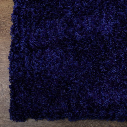 Eco-Friendly Hand Tufted Shag Polyester Area Rug Solid Blue BBH Homes - Picture 4 of 80