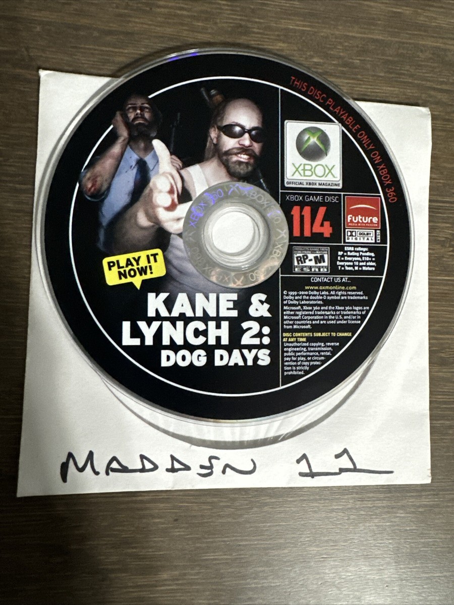 Xbox Magazine Demo Disc #114 KANE LYNCH Collectible Disc Set