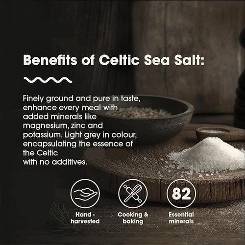 Celtic Sea Salt Fine Ground Vital Mineral Blend 2.20 lb 1 kg Quality Assured, - Picture 2 of 6