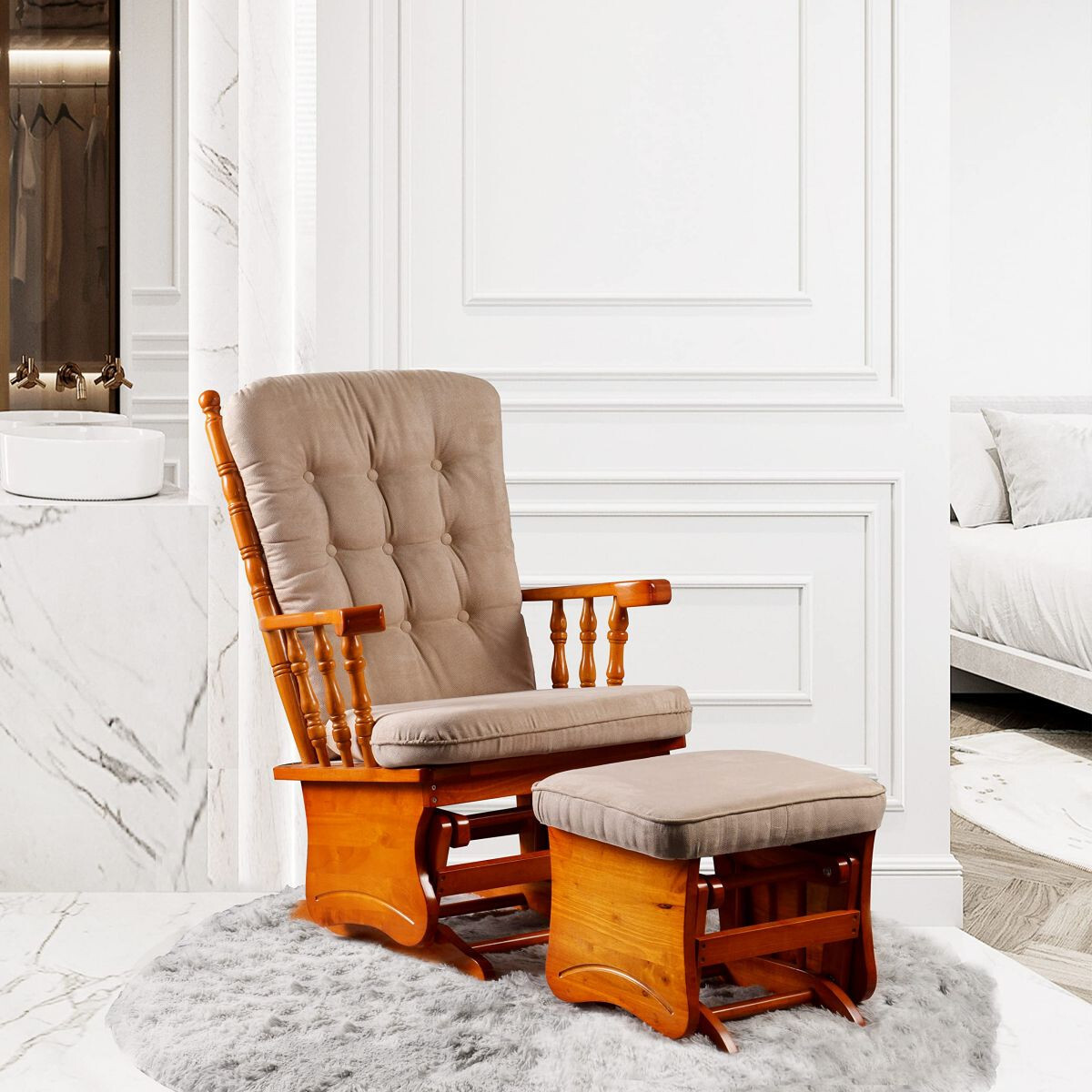 Ottoman Rocker Glider Chair Cushions Glider Chair Thick Cushion