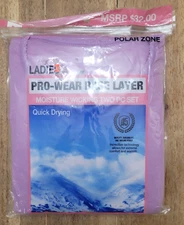 NWOT-Polar Zone-Pro Wear Base Layer 2 Piece Moisture Wicking Purple Set-Sz L