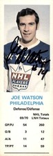 JOE WATSON SIGNED 1970-71 DAD'S COOKIES PHILADELPHIA ON-CARD AUTO