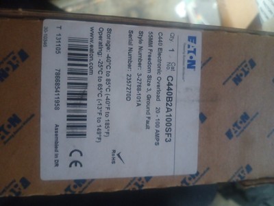 Eaton C440C1A140SF4 140A Electronic Overload Relay Adjustable New In Box USA