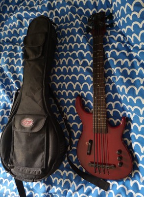 Kala SUB4FS-SRD U-Bass SUB Solid Body Electric Bass with Bag Red 