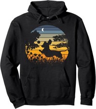 Dachshund Wiener Dog Sunset Garden Nature Lover Pullover Hoodie, Gift Hoodie