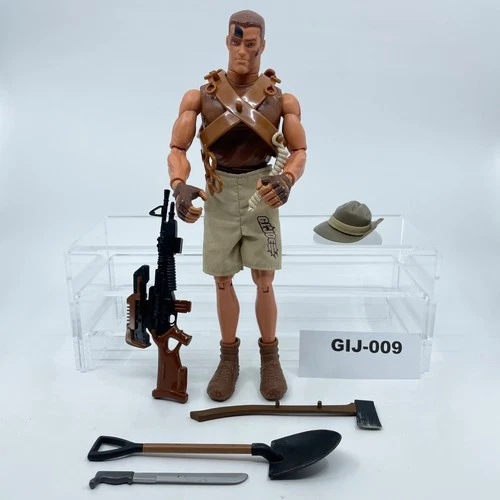 009 GI Joe 12 inch Shorts Shovel Axe Gear 1:6 Action Figure with Accessories