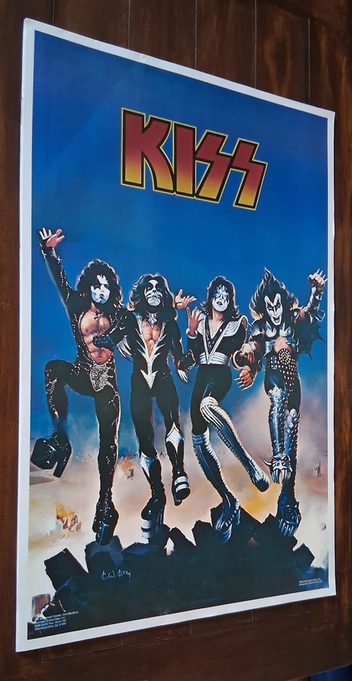 Póster vintage 1976 AUCOIN 22 x 34 Gene Simmons - NUEVO NOS en muy buen estado+ Foto 4 de 4