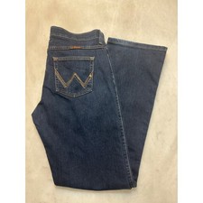 Wrangler Q Baby Denim Jeans Bootcut Dark Wash Size 11 12 x 34 Womens