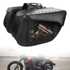 Expandable Saddlebags Saddle bag Tool Side bag Storage Luggage Motor Black
