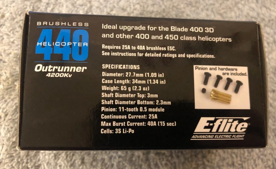 E-Flite 4200kv brushless motor for 450X EFLM1360H - Image 4 of 4