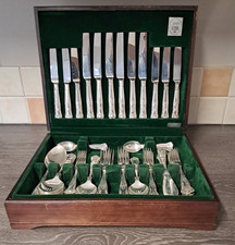 George Butller Sheffield Silver Plate EPNS Kings Pattern 56 Piece Canteen for 6