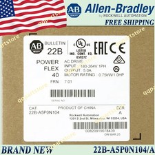 22B-A5P0N104/A Factory Sealed AB PowerFlex AC Drive serA FreeShip For VIP