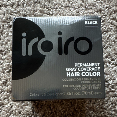 iroiro Permanent Hair Dye Gray Coverage Black 2.36 fl oz (70ml)