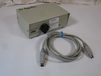 Vintage Apple Switch Box MAC Serial Port 4 Device + THRU Cable Belkin