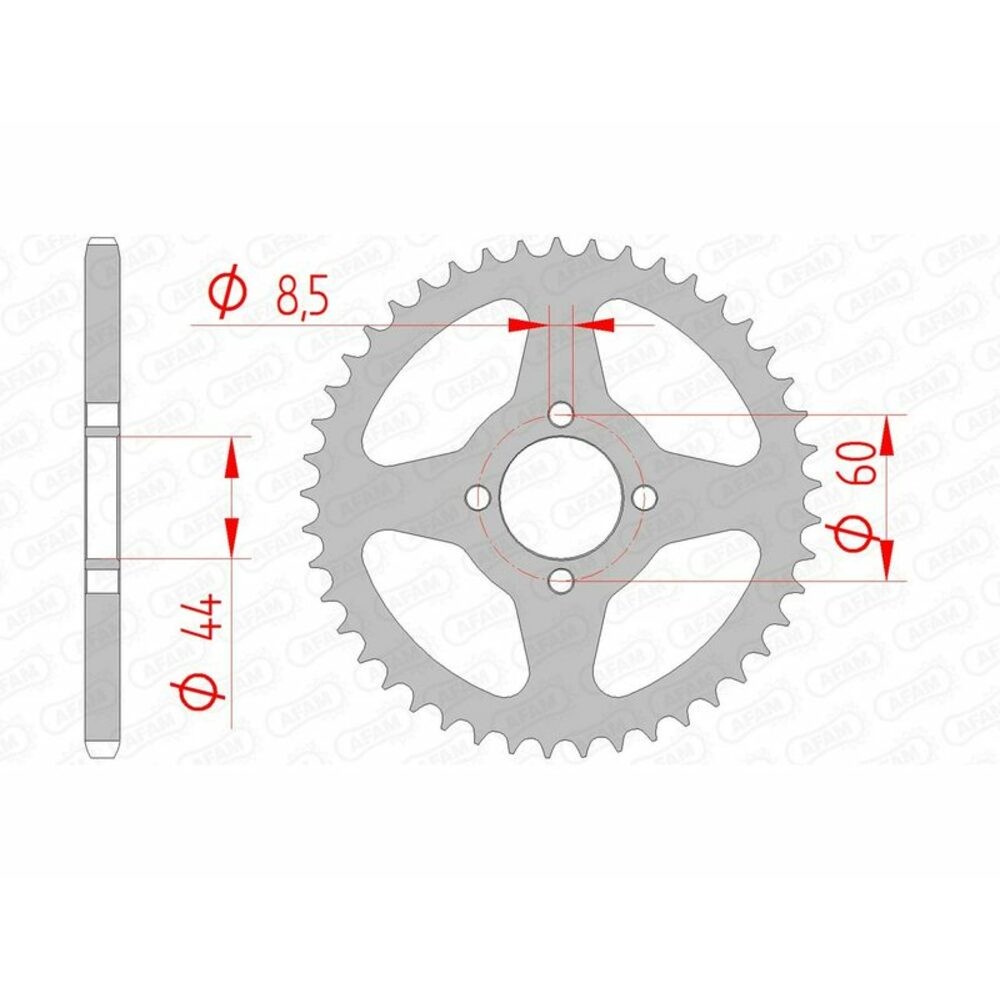 AFAM Standard Steel Sprocket 12100-Pitch 420 For Motorcycle Parts Accessories