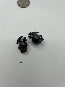 ega026 WW2 USMC Enlisted Man Screw Back Collar EGA Eagle Globe Anchor Pair R5C