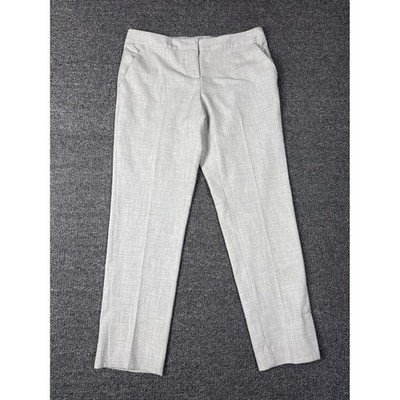 Amanda Chelsea Womens Gray Straight Leg Dress Pants Elastic Back Size 6