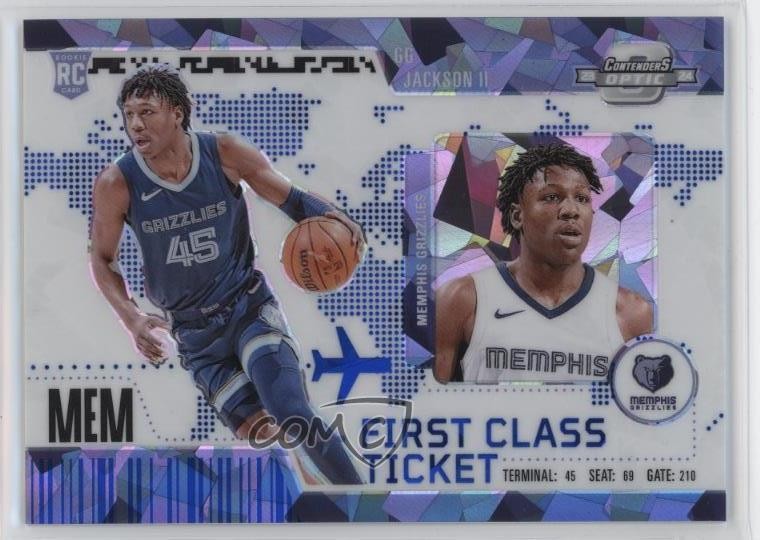 2023 Contenders Optic First Class Ticket Blue Cracked Ice Prizm /75 GG Jackson