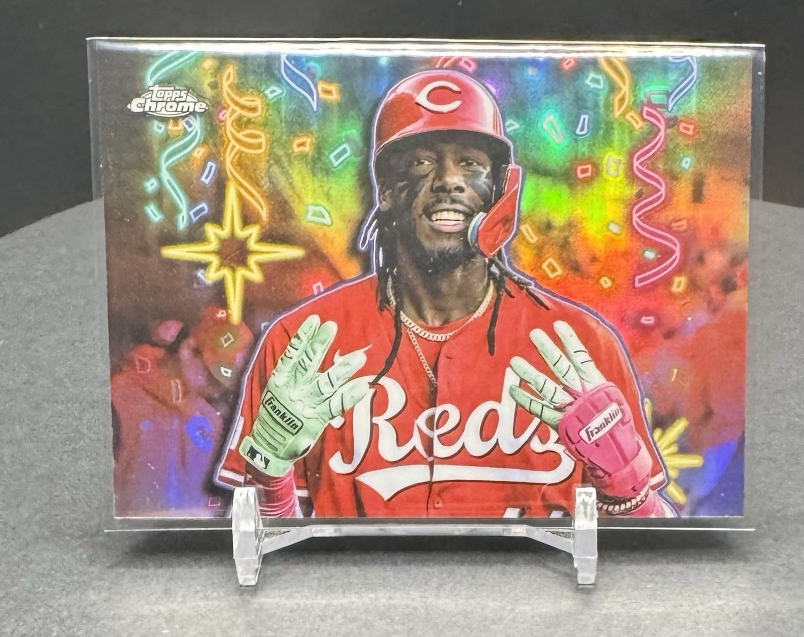 2025 Topps Chrome Update Elly De La Cruz Celebracion Case Hit SP Reds
