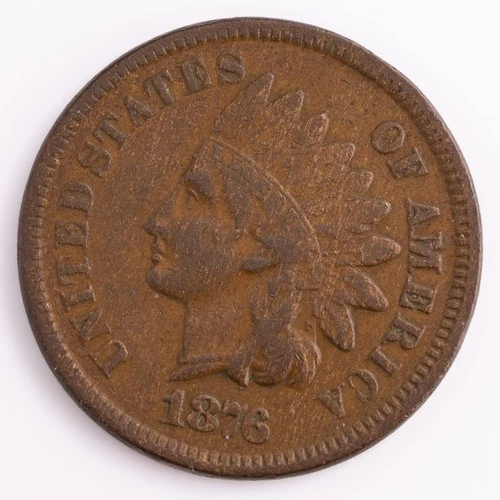 1876 Indian Head Cent XF IHC 1c Penny