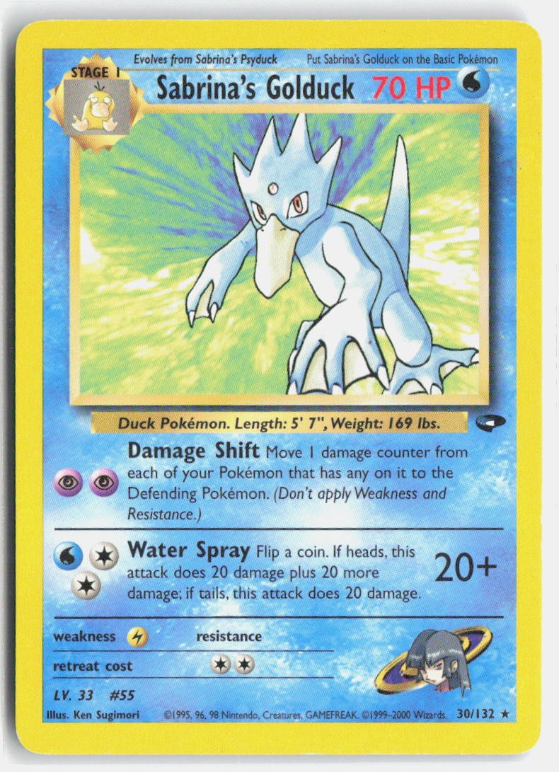 Pokemon Sabrina's Golduck Gym Challenge #030/132 MP