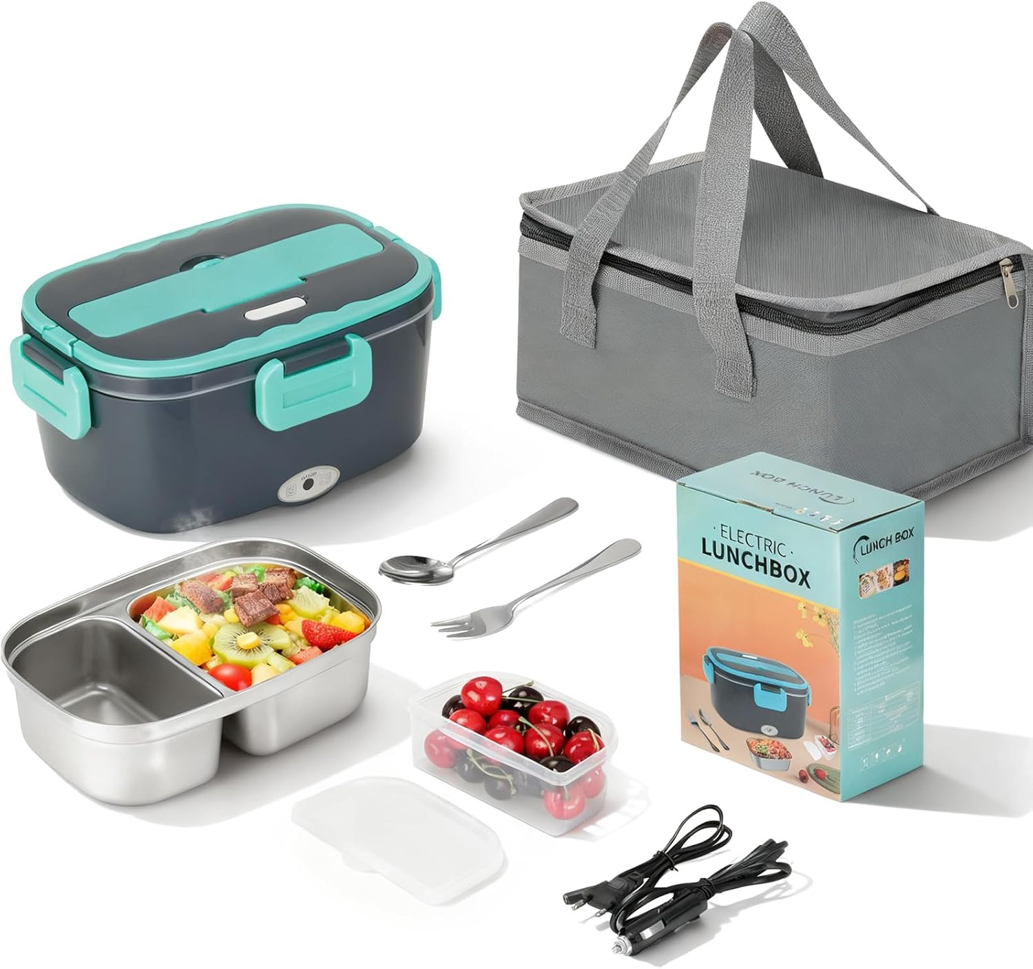 Lunch Box Elettrico 60W 1.5L | Scaldavivande Portatile 3-in-1