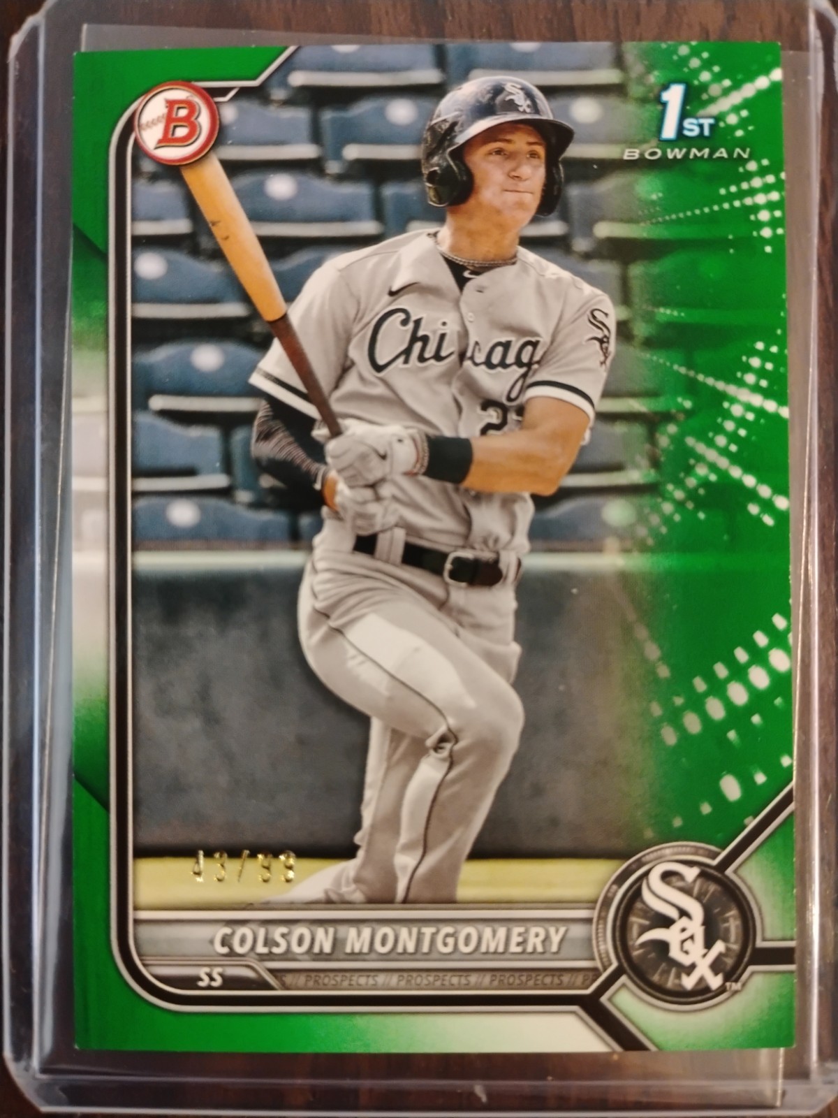 2022 Bowman - Prospects Colson Montgomery #BP-71 Green Border /99 (RC)