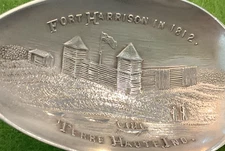 Fort Harrison 1812 Terre Haute Indiana 5.8" Sterling Souvenir Spoon Shepard 23g
