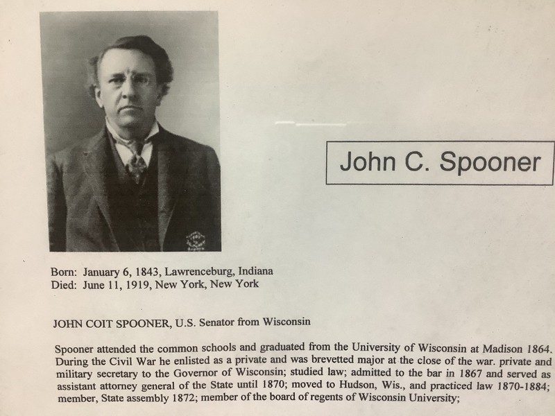 1905 Signed  Letter of U.S. Senator John C. Spooner/WISCONSIN & Panama Canal