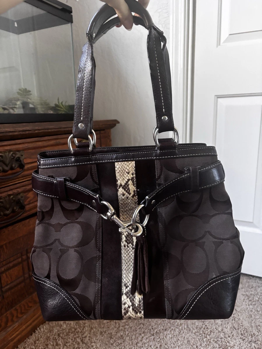 バッグ COACH Signature Tassel Tote Bag Black coach tassel products for sale | eBay