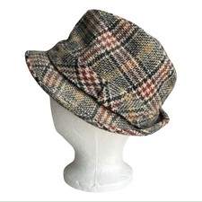 Vintage Men's Stetson Maroon Tan and Black Tweed Fedora Size 7 1/8