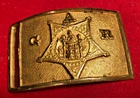 CIVIL WAR GAR VETERANS' MEMBERSHIP BELT BUCKLE - STAR DESIGN