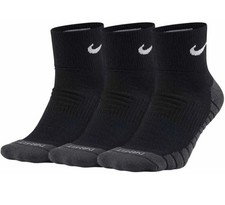 Nike Everyday Max Cushioned Socks Black/White 3PAIR SX5549-010 Dri Fit 8-12