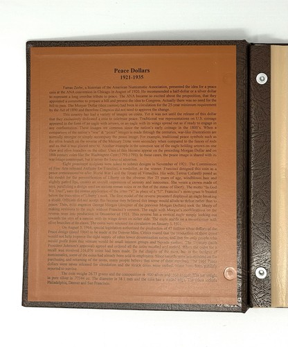 1921 -1935 S PEACE DOLLAR COMPLETE SET IN DANSCO ALBUM 24 COINS - Picture 6 of 7