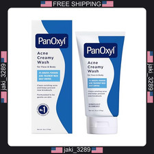 PanOxyl Antimicrobial Acne Creamy Wash, 4 Benzoyl Peroxide, 6 Ounce