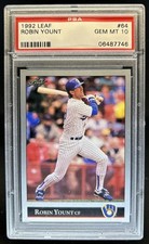 1992 Leaf Robin Yount #64 Brewers PSA 10 GEM MINT