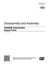 Caterpillar TH408D Power Train Telehandler Disassembly Assembly Manual